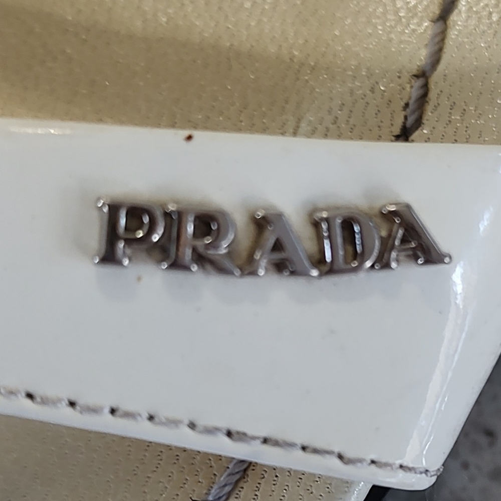 COA Prada Women's Cream Sandals - Picture 2 of 4